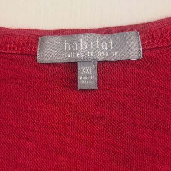 ✨Habitat Cotton Pebble Pocket Sz 2X Tunic In Cranberry✨ - Picture 7 of 11